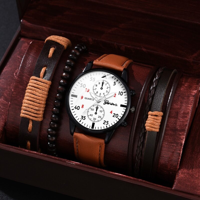 Men's Watch Set Manufacturer - Alloy Quartz Business Sports Classic Boy Bracelet Jewelry Set Wholesale