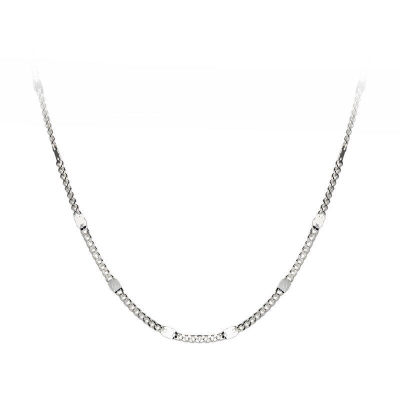 925 Silver Necklace for Women Manufacturer - Side Chain square Piece Collarbone Charming Sweet