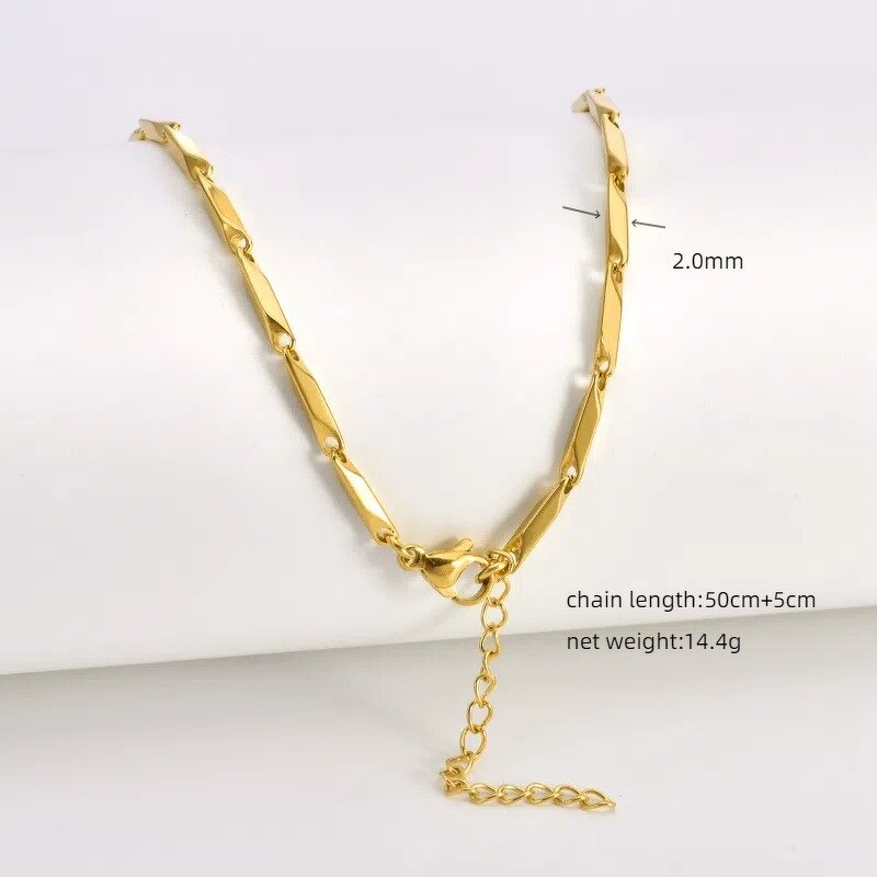Stainless Steel Cuban Chain Manufacturer - 18k Gold Plated Snake Figaro Necklace High Quality Jewelry