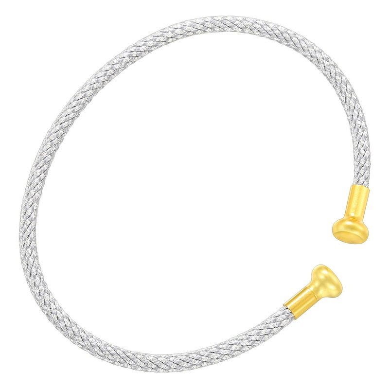 Female DIY Jewelry Accessories Manufacturer - 3mm Screw Bracelet Adjustable C-Shaped Elastic Opening Bangles