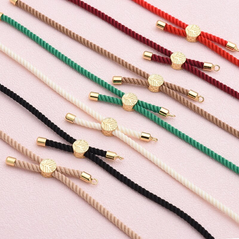 Nylon Milan Cord for Jewelry Making Manufacturer - Twisted Semi-Finished Hand Ropes Brass Drawstring Slip Bracelet