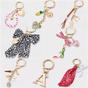 Beaded Wristlet Keychain Manufacturer - Elegant DIY Free Matching Fabric Handbag Pendant New Arrival