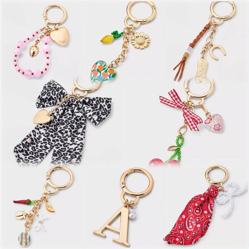 Beaded Wristlet Keychain Manufacturer - Elegant DIY Free Matching Fabric Handbag Pendant New Arrival