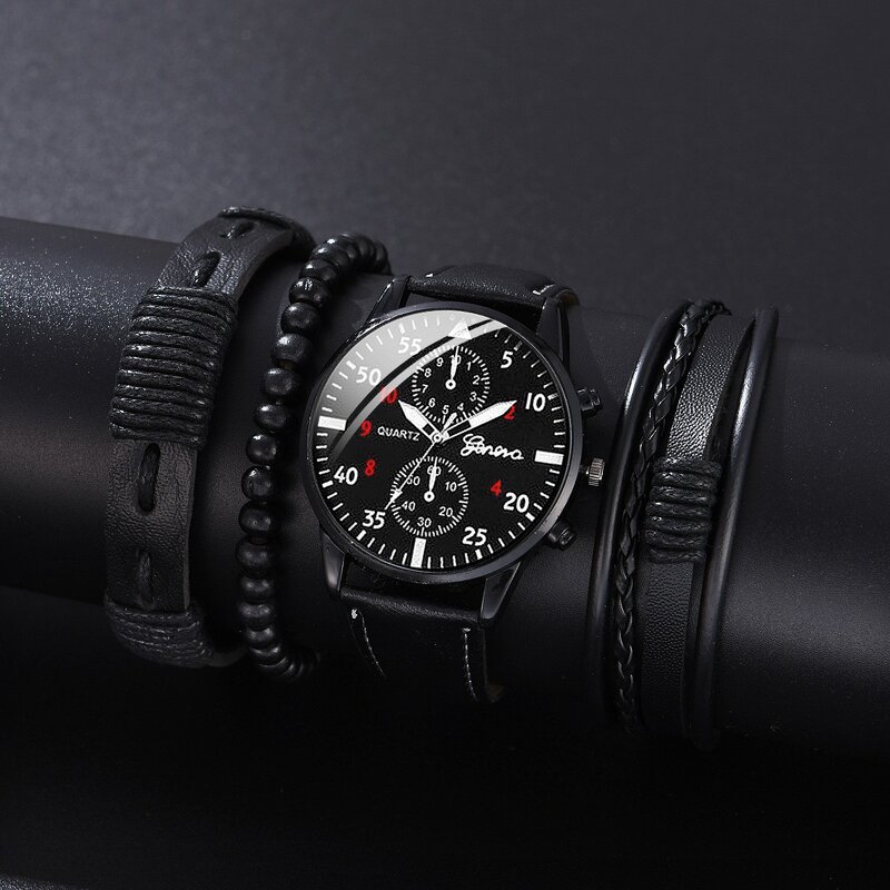 Men's Watch Set Manufacturer - Alloy Quartz Business Sports Classic Boy Bracelet Jewelry Set Wholesale