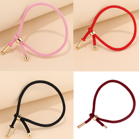 Lucky Braided Bracelets Manufacturer - Unisex Multicolor Adjustable Nylon Cord for DIY Bracelets Making