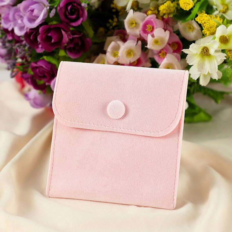 Jewelry Pouches Manufacturer - 20Pcs Bunch Snap Button Velvet Storage for Bracelets Roll Spot Wholesale