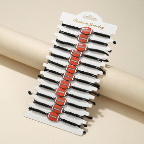 Sports Friendship Bracelet Manufacturer - Colorful Basketball Rugby Team Handmade for Gifts Wholesale Fashionable