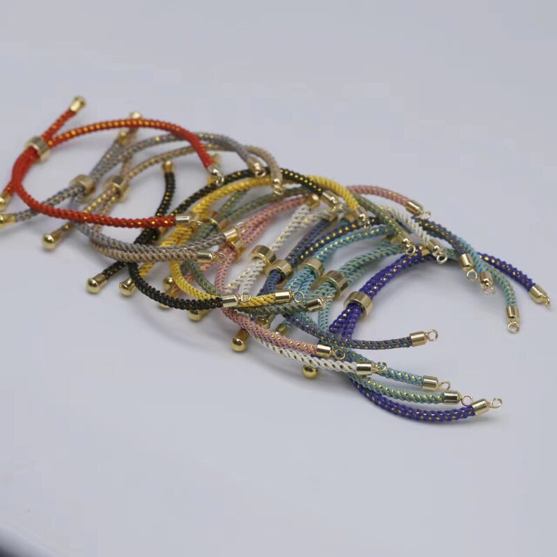 Milan Rope Bracelet Manufacturer - Semi-Finished with Golden Wire Inlay & Brass Clasp for Jewelry Making Trendy