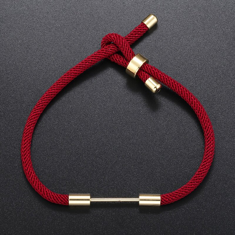 Adjustable Milan Bracelet for Girls Manufacturer - Lucky Red Ropes Braided Charm Half-Finished DIY Accessories