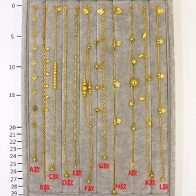 Adjustable Ankle Chain for Women Manufacturer - Stainless Steel 18K Gold-Plated Korean Style Tassel Geometric