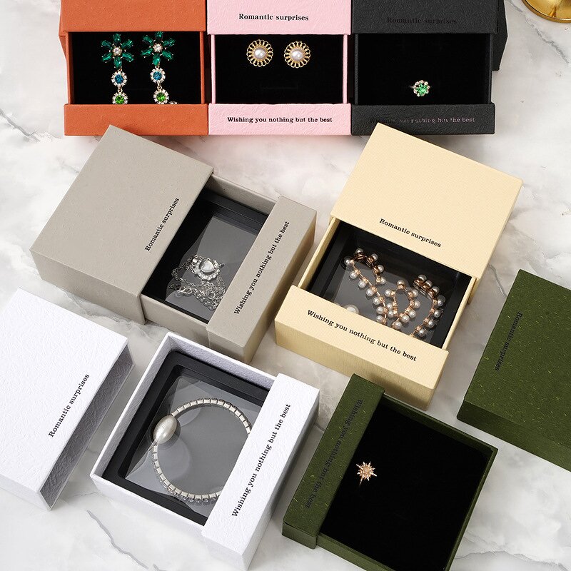 Luxury Jewelry Packaging Box Manufacturer - Pink Double Layered PE Film Anti Oxidation for Necklace Earrings Gift