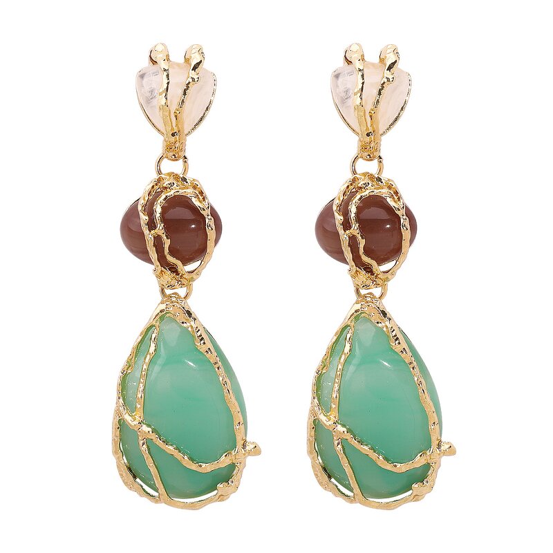 Water Drop Earrings for Women Manufacturer - Chunky Alloy Gold Plated Hot Selling Personalized