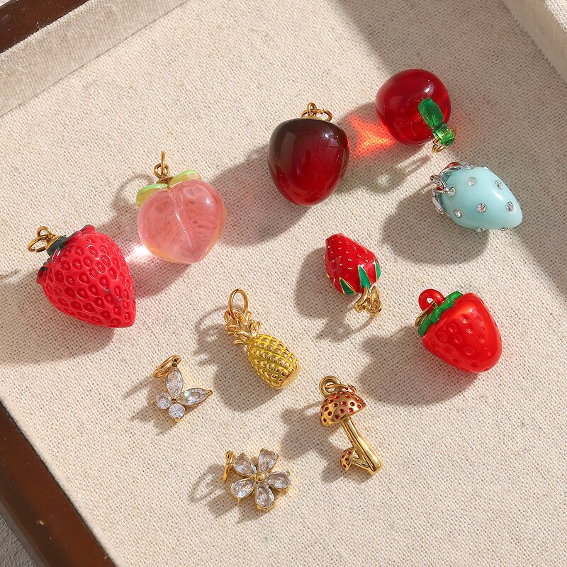 DIY Charms for Jewelry Manufacturer - Stainless Steel Cute Acrylic Resin Colorful Pendants & Marking Accessories
