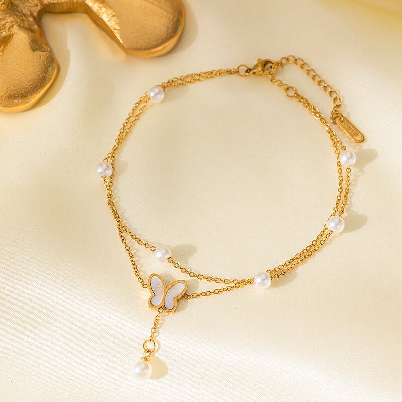 Ladies Ankle Chain Manufacturer - Stainless Steel 18K Gold Plated Non Fading Temperament Minimalist Design