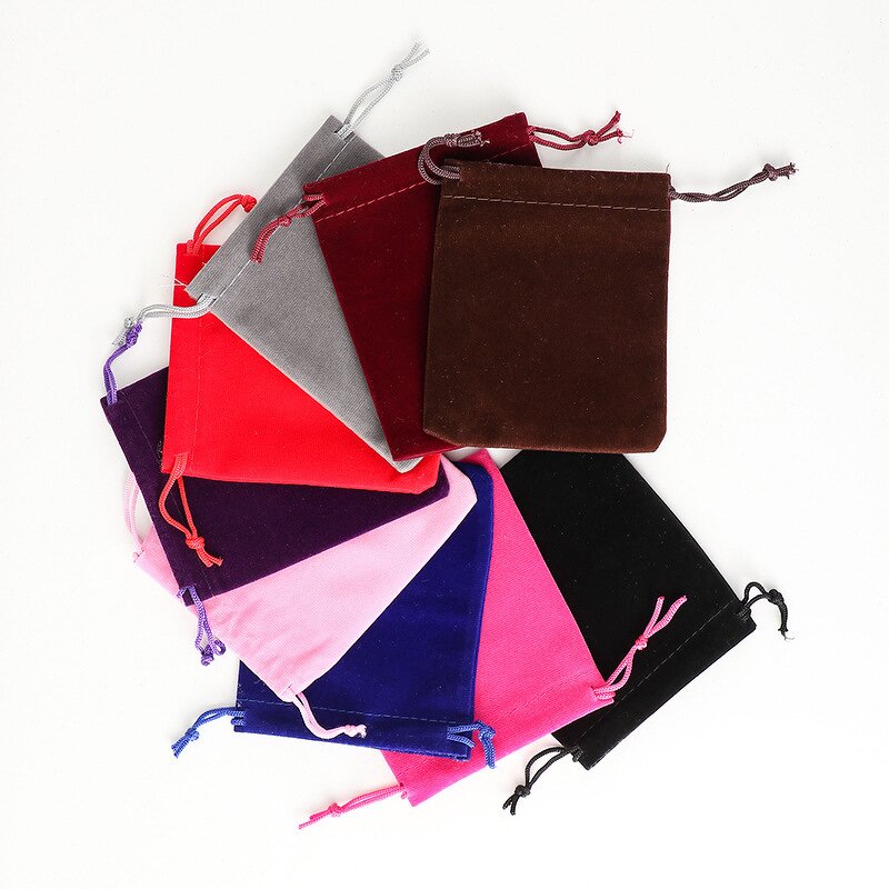 Jewelry Packaging Bag Manufacturer - Customized LOGO Drawstring Velvet Bundle Pocket Direct Sales
