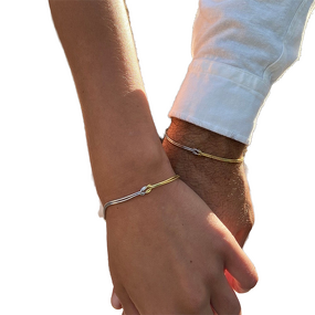 Love Knot Snake Chain Jewelry Manufacturer - Titanium Steel Necklace & Bracelet Unisex Valentine's Day Gifts for Women