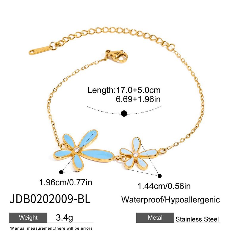 Stainless Steel Jewelry Set for Women Manufacturer - 18K PVD Gold Plated Tarnish-Free Oil Drip Flower Anniversary