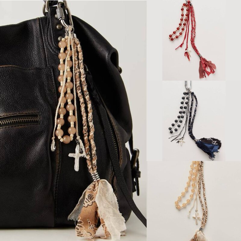 Keychain Manufacturer - Colorful Braided Lanyard Bread Rope Chains DIY Bag Pendant Creative Popular Gift