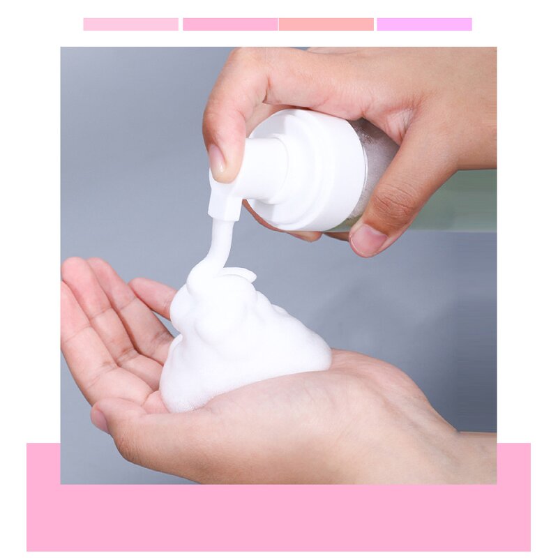 Plastic Pet Mousse Bottles Manufacturer - 100ml 120ml 150ml 200ml Pink Round with Foam Pump