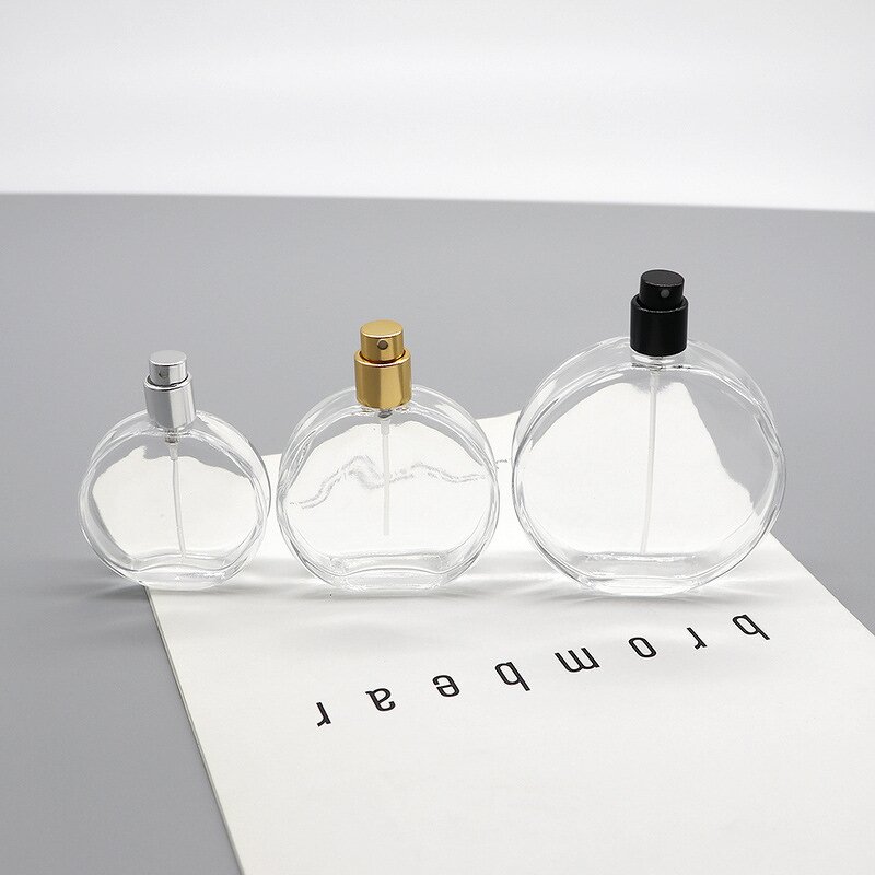 Glass Perfume Spray Bottle Manufacturer - Low MOQ Luxury Clear 30ml 50ml 100ml Flat Oval Cosmetic Oil