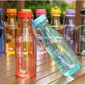 Plastic Sports Water Cup Manufacturer - Factory Direct Cute Transparent Soda Bottle Advertising Cup