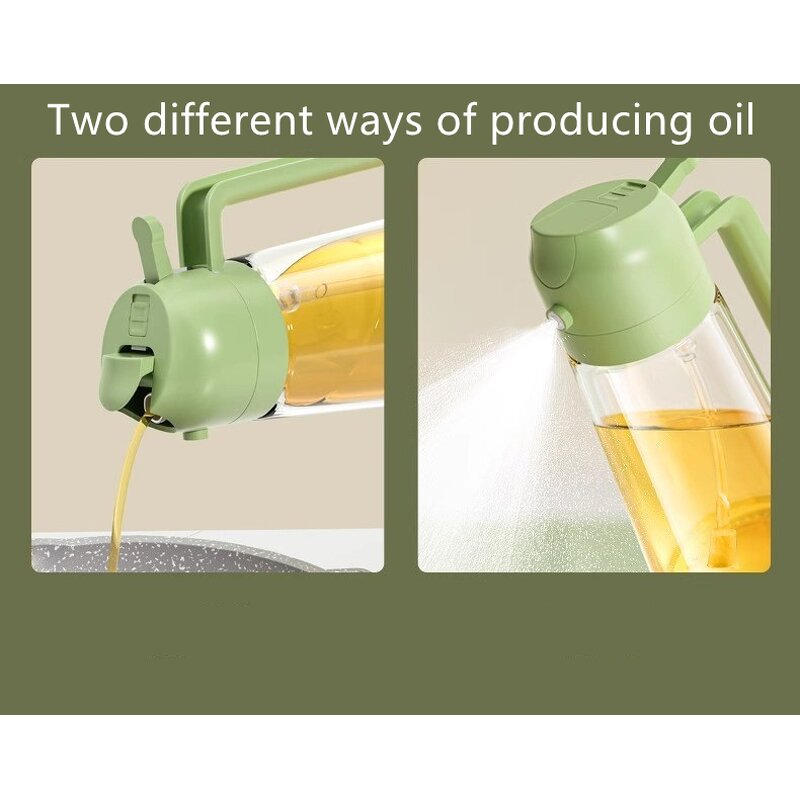 Oil Dispenser Bottle Manufacturer - 2-in-1 Kitchen Cooking Tool Glass Olive Sprayer for Cooking