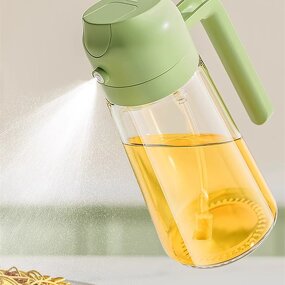 Oil Dispenser Bottle Manufacturer - 2-in-1 Kitchen Cooking Tool Glass Olive Sprayer for Cooking