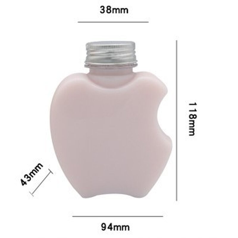 Apple Shaped Plastic Juice Bottles Manufacturer - Wholesale Cheap 300ml with Aluminum Lids