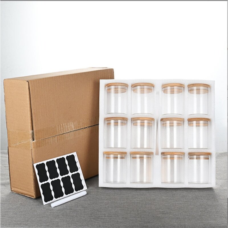 Glass Dried Fruit Storage Containers Manufacturer - Wholesale Transparent Borosilicate with Bamboo Lid