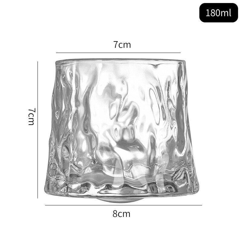 Gold Rimmed Glass Cup Manufacturer - Unique Shape 180ml Tumbler Round for Vodka Whisky