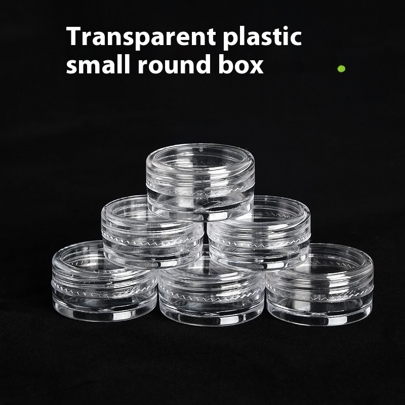 Transparent Cream Jar Manufacturer - Compact 2g 3g 5g Small Round PET Plastic for Skin Care Sample