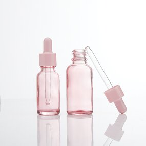 Glass Dropper Bottle Manufacturer - 5ml 10ml 15ml 20ml 30ml 50ml 100ml Pink Round for Essential Oil