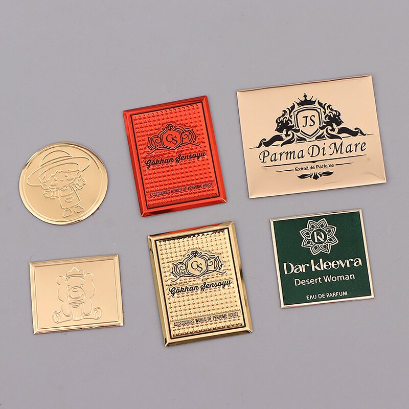 Metal Label Manufacturer - Custom Luxury Embossed Finished for Perfume Bottle Packaging