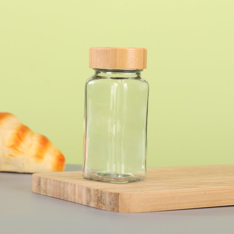 Bamboo Lid Glass Spice Jars Manufacturer - 24/36pcs Herb & Spice Containers with Labels
