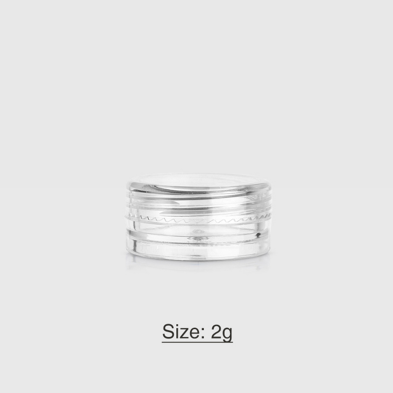 Transparent Cream Jar Manufacturer - Compact 2g 3g 5g Small Round PET Plastic for Skin Care Sample