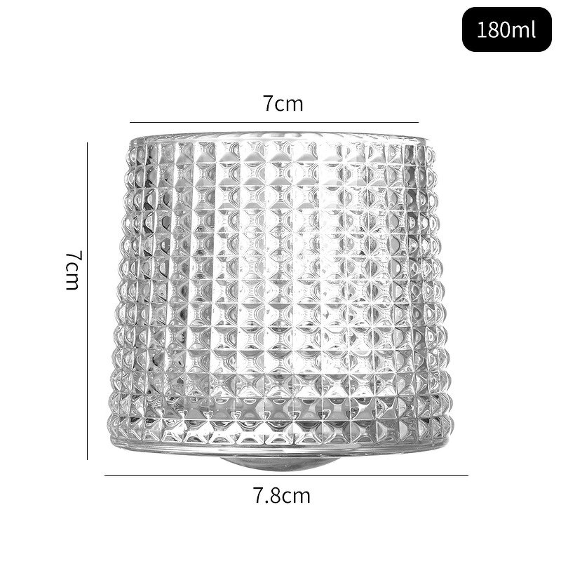 Gold Rimmed Glass Cup Manufacturer - Unique Shape 180ml Tumbler Round for Vodka Whisky