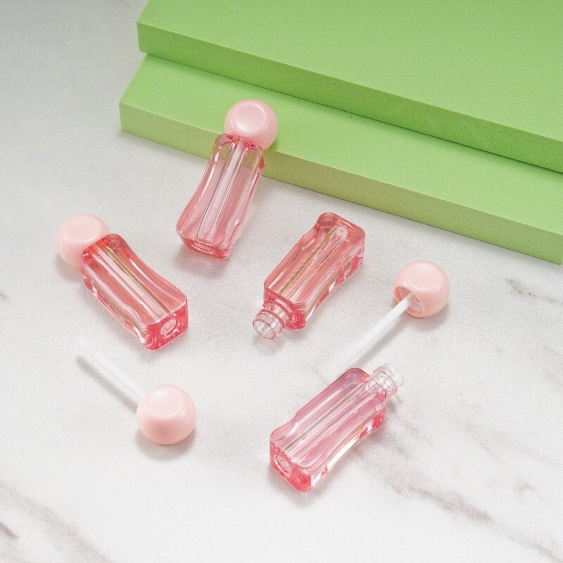 Lip Gloss Packaging Manufacturer - Stock Pink ABS Plastic Lip Balm Tube 3ml for Women