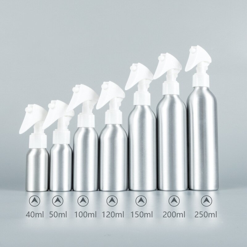 Aluminum Continuous Spray Bottle Manufacturer - Stock 100ml 40ml to 250ml Range Refillable Metal