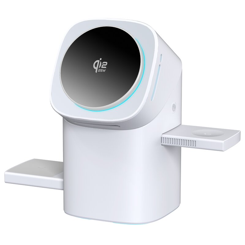 3 in 1 Charging Station Manufacturer - Qi22 25W Certified Rotating Wireless for iPhone 17 Apple Watch AirPods