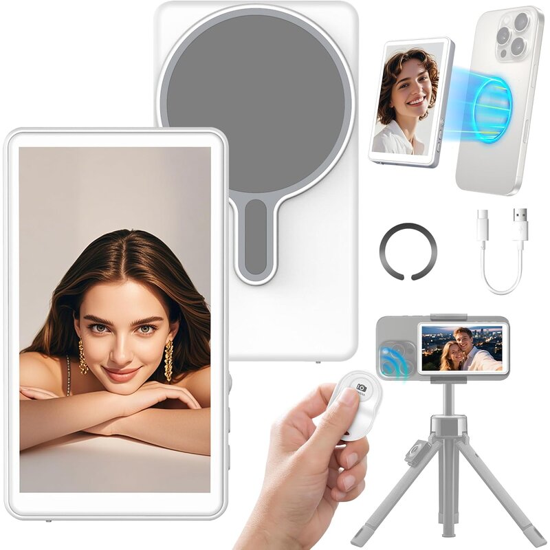 Wireless Remote Selfie Screen Manufacturer - 16:9 450cd/m High Brightness 60Hz Refresh Rate Magnetic Type-C Fast Charge Portable