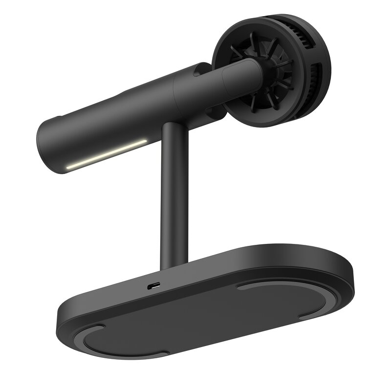 Qi2.2 25W Wireless Charging Stand Manufacturer - 5 in 1 with LED Light Cooling Fan for Apple Samsung Phone Watch