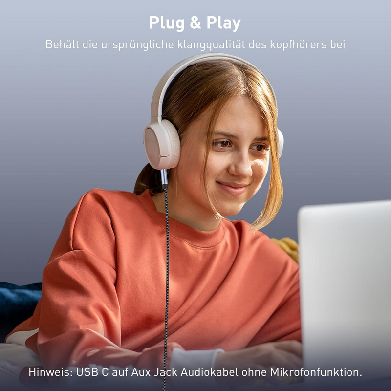 3.3ft Nylon Aux to USB C Cable Manufacturer - Type C to 3.5mm for Car Headphones Speakers for iPhone 15/16 Galaxy S24/S23