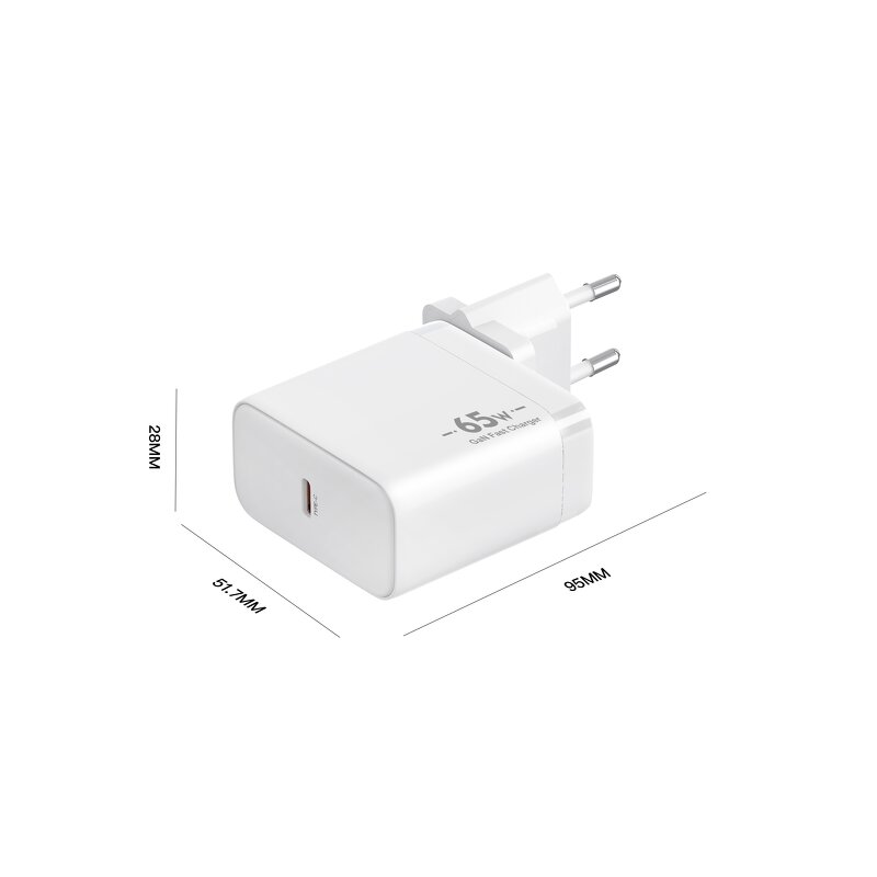 65W Type C GaN Phone Charger Manufacturer - SCP PD Function Fast Charging Wall Charger for Laptop