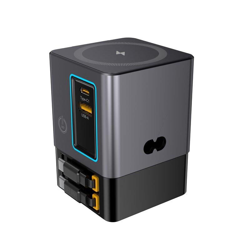 Wireless Charger Manufacturer - Hot Sale for iPhone with Retractable USB-C Power Strip 100W Output for Laptop Multiple Devices