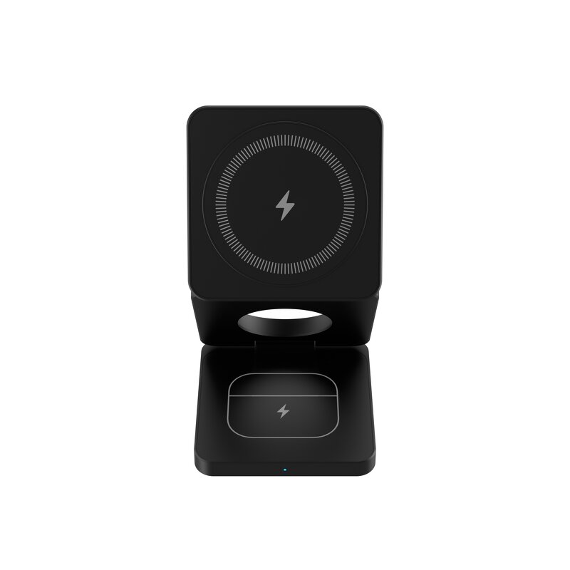 3 in 1 Foldable Qi Wireless Charger Stand Manufacturer - Fast 15W PD Charging for Apple Watch Earphones iPhone Magnetic