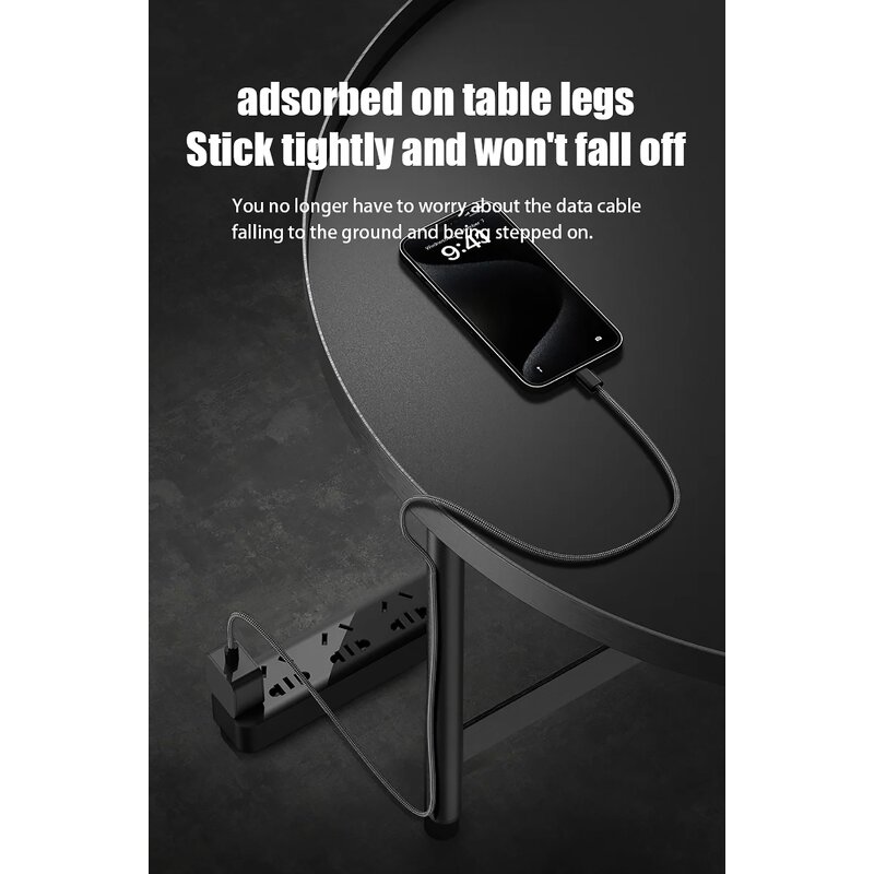 60W Fast Charging Nylon Magnetic Cable Manufacturer - 1M 3A Retractable Braid Shielding Data Cable Hot Sale