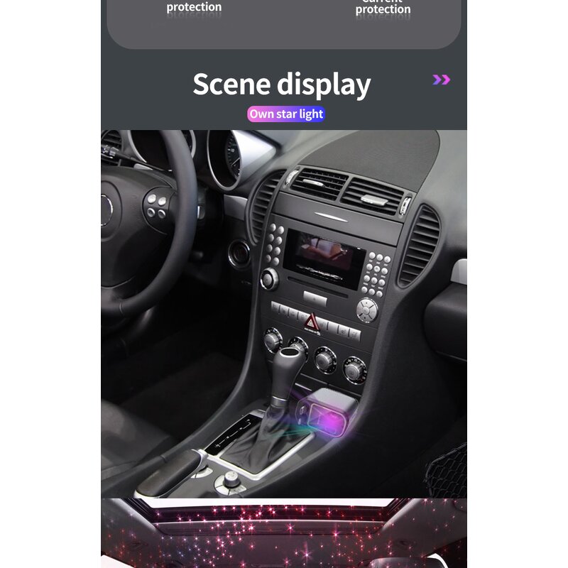 120W Retractable Car Charger Manufacturer - with Dynamic Lights Dual Retractable USB C Cables for Phone Laptop 2024 New Star Light