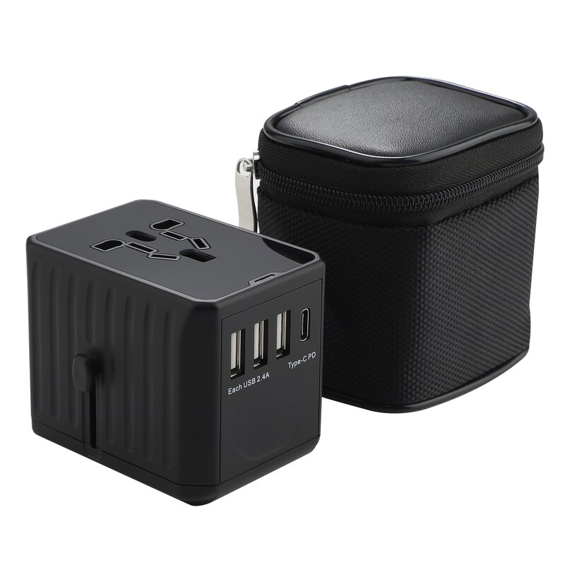 Smart Universal Travel Adapter Manufacturer - International Plug Adaptor Wall USB Type-C PD 2000W OTP OCP for USA EU UK AU