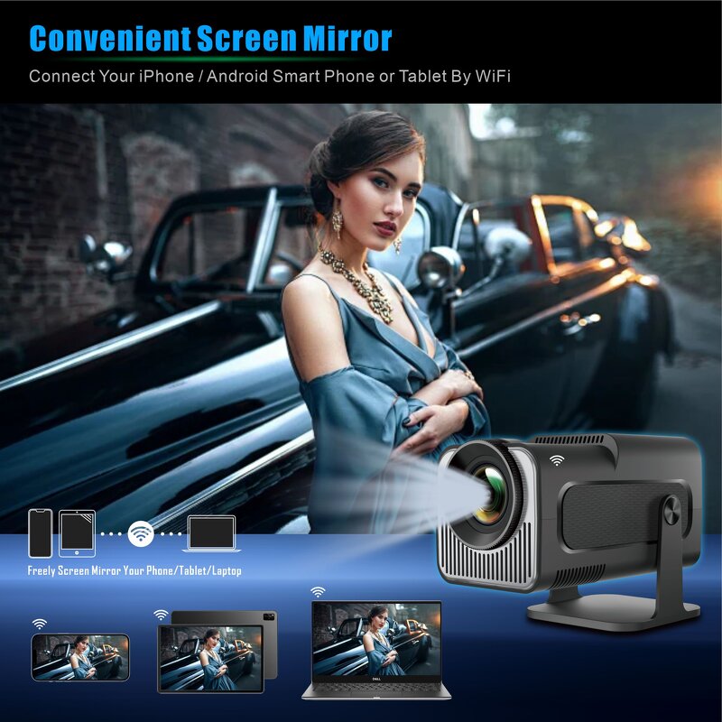 Upgrade HY320 Mini Smart Home Projector Manufacturer - WiFi Wireless BT5.0 LED Game Projection 4K 720P Mini Smart TV Box