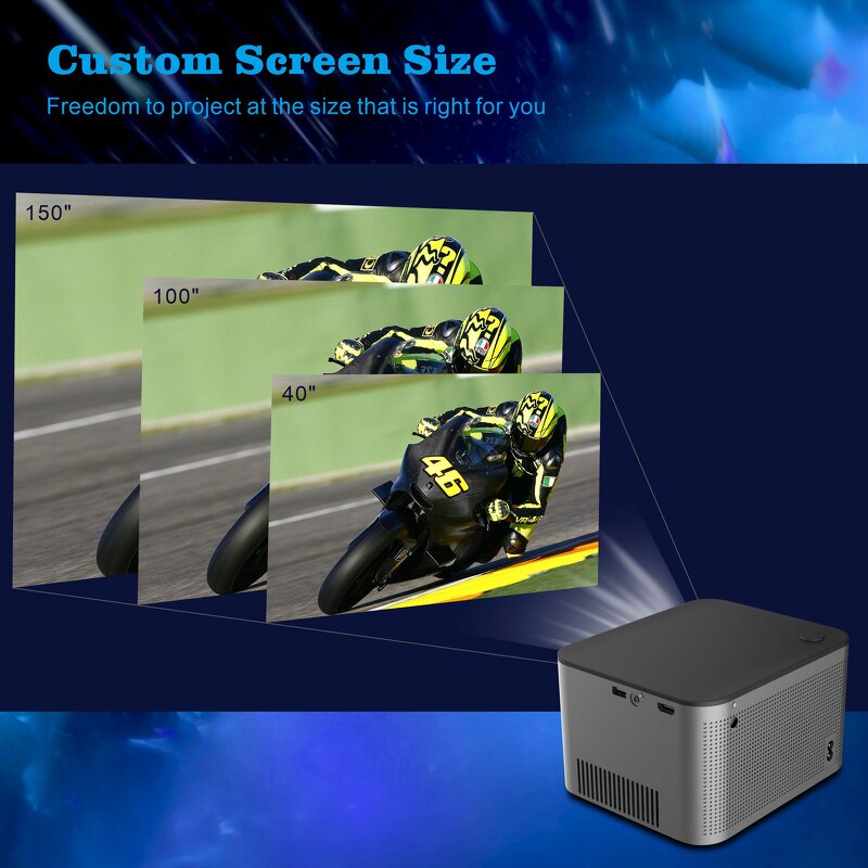 HY350 Projector Manufacturer - Android 11 Wifi6 350ANSI Allwinner H713 BT5.0 1920X1080dpi 4K Full HD Home Cinema Office Outdoor